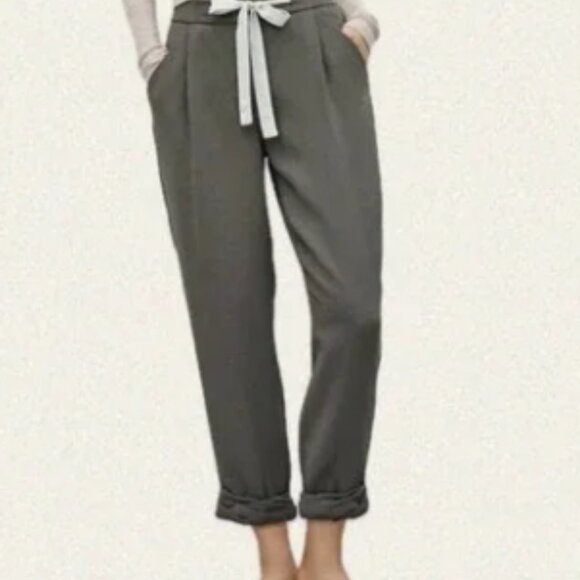 Wilfred | Allant Linen-Blend Cropped Pants - 10, Black - Picture 2 of 9